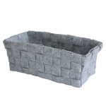 Panier en feutrine gris