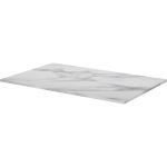 Plan de toilette compact effet marbre blanc Ep.1.2 x l.76 x H.48.5 cm Neo