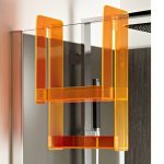 Etagère de bain / douche à suspendre, orange, Malice