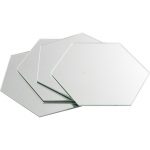 Lot de 4 miroirs non lumineux adhésifs hexagonaux l.15 x L.15 cm