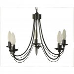 Lustre métal rouille SEYNAVE Paimpol 5 lumière(s) D.60 cm