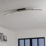 Plafonnier, design aluminium noir led intégrée INSPIRE Beryl