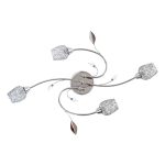 Plafonnier classique chic g9 Adriana métal Chrome, 4 x 28 W SEYNAVE