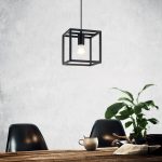 Suspension, vintage, acier inoxydable, noir, EGLO, Eldrick 1 lumière