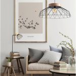 Suspension métal noir SEYNAVE Clayton 1 lumière(s) D.70 cm