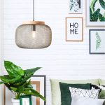 Suspension, nature, métal, vert, BRILLIANT, Giada 1 lumière 40 cm