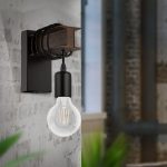 Applique acier inoxydable rouille EGLO Medbourne 1 lumière(s)