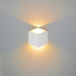 Applique, design aluminium blanc led intégrée LUSSIOL Jazzy