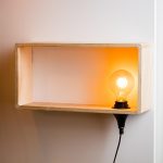 Applique bois naturel SAMPA HELIOS Tablette 1 lumière(s)