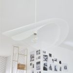 Suspension métal blanc METROPOLIGHT Double voile 1 lumière(s) D.78 cm