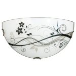 Applique, classique verre blanc/noir LUMICOM Lotus 1 lumière(s)