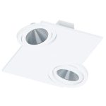 Rampe 2 spots led intégrée, design, aluminium blanc, EGLO Bréa