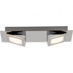 Rampe 2 spots led intégrée, métal chrome, BRILLIANT Winner