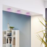 Kit 3 spots encastrés connecté WiFi, blanc / couleurs, diam 8,5cm, acier