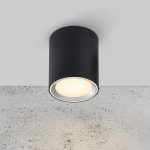 Kit 1 spot à encastrer fixe Fallon led intégrée, D12cm 2700K rond noir