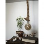 Suspension, vintage tissu lin XANLITE Déco Corde