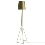 Lampadaire trépied métal or, FRAUMAIER ELEGANNIE