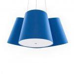 Suspension tissu bleu FRAUMAIER Cluster 3 lumière(s) D.39 cm