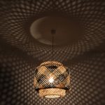 Suspension, éthnique wengé naturel LUSSIOL Doramu 1 lumière(s) D.40 cm