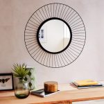 Miroir Kasteli, noir mat, l.32 x H.32 cm