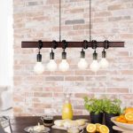 Suspension métal rouille EGLO Medbourne 6 lumière(s)