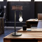 Lampe, industriel, acier inox marron, EGLO Medbourne