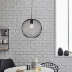 Suspension métal noir BRILLIANT Soco 1 lumière(s) D.30 cm