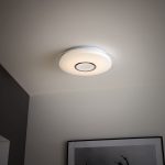 Plafonnier, classique plastique blanc led intégrée INSPIRE Vizzini D.40 cm