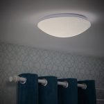Plafonnier design led intégrée Modica plastique Blanc, 1 x 24 W INSPIRE