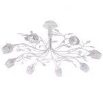 Lustre métal blanc SEYNAVE ADRIANA 8 lumière(s) D.83 cm