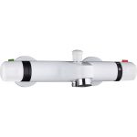 Mitigeur thermostatique de baignoire blanc brillant, ROUSSEAU Volga 2
