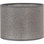 Abat-jour Tube, 35 cm, coton, gris paillettes