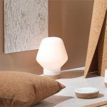 Lampe, scandinave, bois blanc givré, LUSSIOL Borg