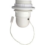 Douille 1/2 fil et baguette E27 TIBELEC, plastique, blanc 60 W