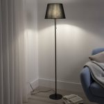 Lampadaire filaire, design métal noir, INSPIRE Junon