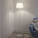 Lampadaire filaire, design métal blanc, INSPIRE Junon