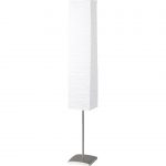 Lampadaire droit, naturel métal, BRILLIANT Nerva titane/blanc