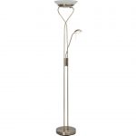 Lampadaire avec liseuse LED Ollie laiton, H.180 cm, 18 W