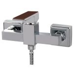 Mitigeur mécanique douche chromé brillant, MARTI 1921 Willy chocolat