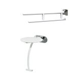 Cabine de douche L.32 x l.32 cm blanc, Serenity pack accessibilite