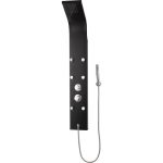 Colonne de douche hydromassante avec robinetterie, noir, Newry