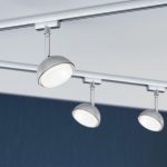 Spot pour rail Hemi plastique chrome mat