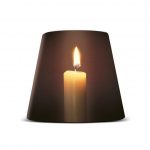 Abat-jour CANDLELIGHT pour Edison The Petit, 16 cm, pvc, noir FATBOY