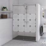 Sticker paroi de douche 100x100cm Altilia gris, PLAGE