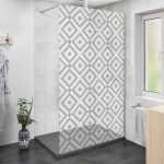 Sticker paroi de douche 100x200cm Forenza gris, PLAGE