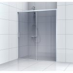 Porte de douche coulissante 140 cm, fumé, Remix