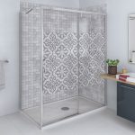 Sticker paroi de douche 100x100cm Gualdo gris, PLAGE