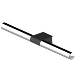 Porte-serviettes 1 barre fixe chromé et noir Onyx