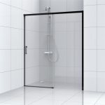 Porte de douche coulissante l. 100 cm, verre transparent, Remix