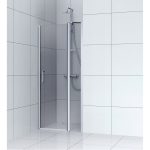 Porte de douche pivotante 90 cm, fumé, Remix